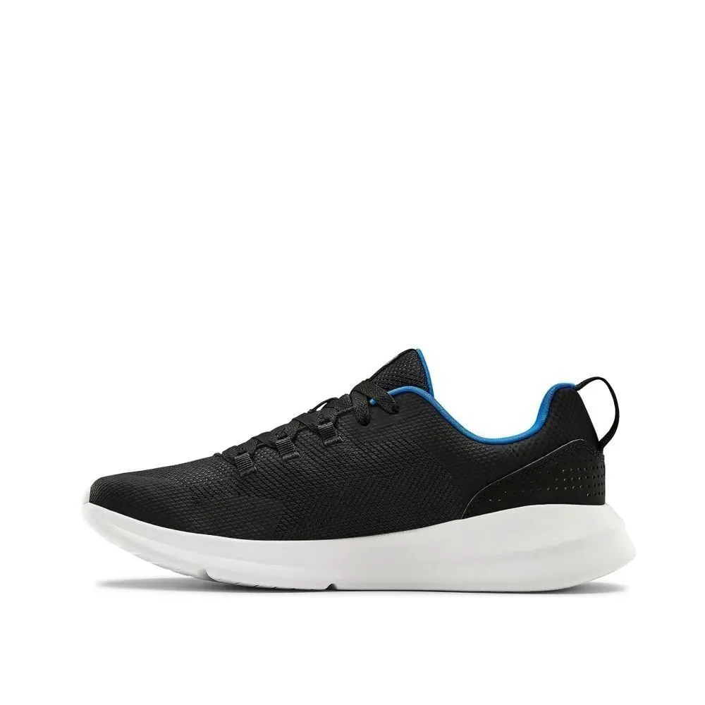 New! UNDER ARMOUR Men's Essential Sneakers Running Athletic Shoe Black Blue 10.5